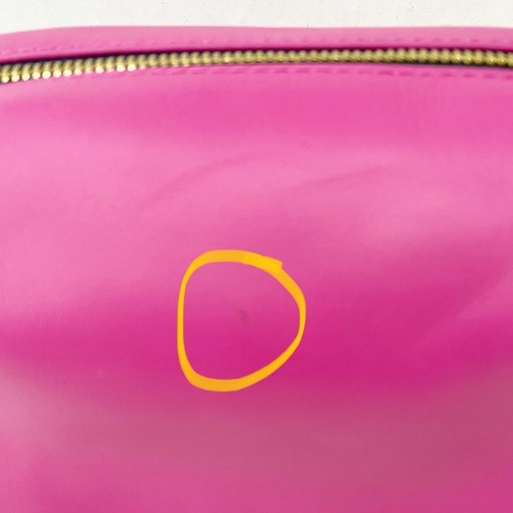 J. Crew Harper Mini Dopp Kit Toiletry Bag in Barbie Pink Italian Leather New - Picture 12 of 12